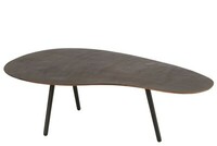 stolik nerka, ława owalna do salonu, metalowy stolik z miedzianym blatem,  28824