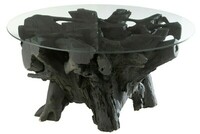 czarny stolik z korzenia