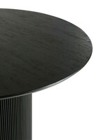 Czarny drewniany stół do jadalni,