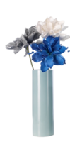 Jasno niebieski wysoki wazon, ceramiczny wazon.