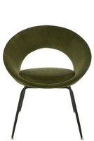 kubełkowe krzesło zielone, mały fotel, tkanina velurowa, 5010-2