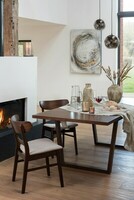 rozkładany stół 180 cm brązowy, do jadalni ładne wnętrza drewniane klasyczne krzesła 