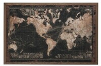 Obraz mapa świata, duża dekoracja ścienna, mapa na płótnie, obraz do salonu, dekoracja industrialna