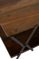 stolik z blatami z drewna egzotycznego