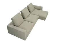 Ta stylowa sofa narożna prezentuje minimalistyczny design, który pasuje do każdego współczesnego wnętrza