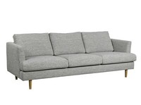Subtelna sofa z wąskimi bokami na wysokich drewnianych nóżkach-kolor drewna do wyboru z próbnika
