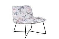 Fly armchair_ sunday grey_ pink_ Fly stal blk side