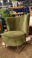 Fotel obrotowy zielony, fotel z szerokim oparciem, fotel w kolorze oliwkowym, oliwkowy fotel obrotowy
