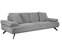 Szara sofa 3-osobowa z regulowanymi podłokietnikami