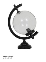 lampa globus, lampa czarna postarzana, lampa dla podróżnika, lampa do gabinetu, lampa stołowa globus, lampa biurowa