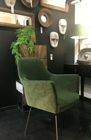 Fotel zielony, fotel w welwecie, obrotowe fotele w salonie meblowym Lublin