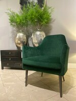 Elegancki fotel, zielony fotel do pokoju, tkanina Aquaclean