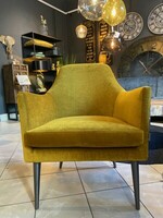 Nowoczesny fotel Fiona, żółte obicie, miękki fotel do salonu. Sklep z wyposażeniem wnętrz Inne Meble
