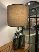 Lampa ceramiczna w kształcie butelek, grafitowa lampa z abażurem