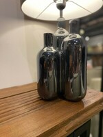 Lampa ceramiczna w kształcie butelek, grafitowa lampa z abażurem