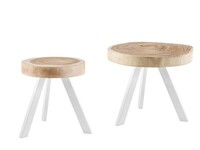oryginalny stolik z litego drewna, okrągły z jednego kawałka suar, drewno egzotyczne