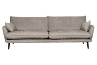 Lennon sofa 3-osobowa ze szwem francuskim, na metalowych nogach 