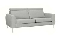Sofa Luigi 3-osobowa w tkaninie Aquaclean, nóżki metalowe, chomowane RAVELLO