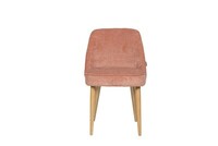 Oscar, różowe krzesło do jadalni-kolor drewnianych nóżek do wyboru z próbnika