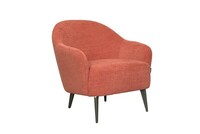 Fotel Paloma w kolorze  Peach, nóżki metalowe BRUSH BLACK CHROM