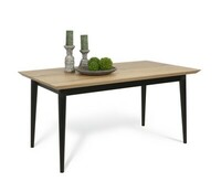 stoły do kuchni 160 cm, czarne stoły z blatem naturalnym, możliwe inne wymiary i kolory