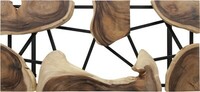 Stół z drewna litego suar, drewno egzotyczne - na zamówienie, nogi metalowe w kształcie płozy