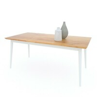 stół wersja z białymi nogami stół 180cm, możliwość domówienia szufladek w ramach stołu  
