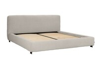Łóżko Shabby Bed produkcji MTI-Furninova obszyte tkaniną Mystic 112 Aquaclean.