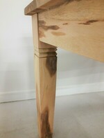 stół z drewna tekowego bez lakieru, drewno naturalne