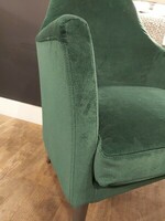 Elegancki fotel, zielony fotel do pokoju, tkanina Aquaclean