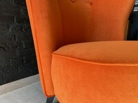 Fotel Carmen  w wyrazistym stylu i kolorze oraz praktycznej tkaninie Aquaclean