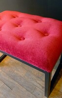 Pikowana ławeczka z miękkim siedziskiem, puf na zamówienie, puf z tapicerowanym siedziskiem, puf tapicerowany Katowice