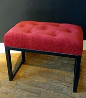 Pikowana ławeczka z miękkim siedziskiem, puf na zamówienie, puf z tapicerowanym siedziskiem, puf tapicerowany Katowice