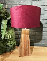 Lampa z naturalnego, egzotycznego drewna tekowego. Podstawa bez abażura