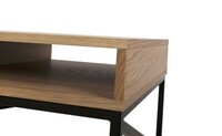 stolik niski, ława, prostokatny, z szufladami, nogi N, czarne, progil 20x20mm (3)