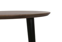 stoły okrągłe, stół okrągły , na czterech nogach, 4 nogi, drewniane nogi czarne, pod kątem, blat kolor 70, blat faza skos (2)