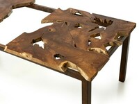 stoły z blatami z drewna egzotycznego , plastry tekowe, nogi no wyboru (2)