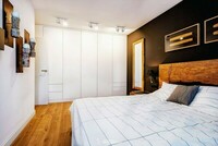 sypialnia szeregowiec, łóżko na wymiar, zagłówek  wykonany ze starego drewna egzotycznego  (1)
