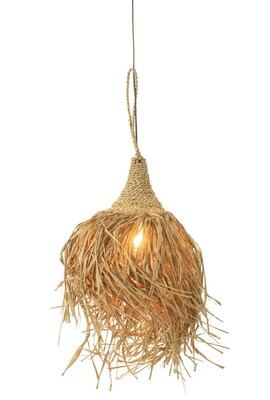 Wisząca lampa z rafii