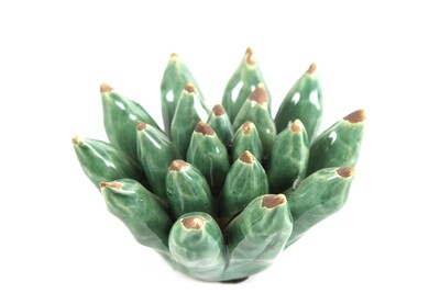 Zielona ceramiczna ozdoba