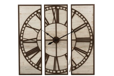 Duży zegar wiszący na ścianę 8178, drewniany zegar