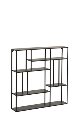 Oryginalna metalowa biblioteka ścienna o nieregularnych półkach
