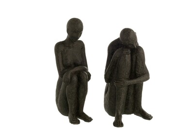 figurki ludzi siedzących, dekoracja figurka kobieta i mężczyzna
