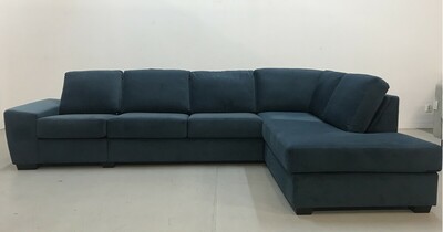 Narożnik zielony, duża sofa narożna z funkcją spania, narożnik w aksamitnej tkaninie, salon meblowy w Lublinie