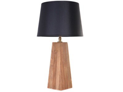 Lampa stołowa na tekowej podstawie, lampa na drewnianej podstawie, lampa do sypialni, lampa na komodę, ciekawe lampy Lublin
