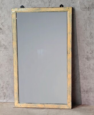 duże drewniane postarzane lustro LT-64-2