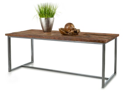 stół na metalowych nogach z drewnem egzotycznym Ulin. Pytaj o dostępność blatów !