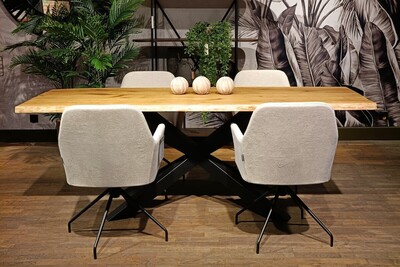 Stół dębowy z litego drewna, nowoczesny design i ponadczasowa trwałość, stół ręczne wykonany