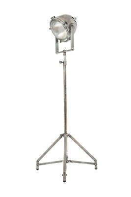 lampy podłogowe, srebrne lampy z metalu,  orygina;ne lampy do salonu, reflektor samochodowy lampa podłogowa , lampy industrialne, lampy nowoczesne IMOLA-59945